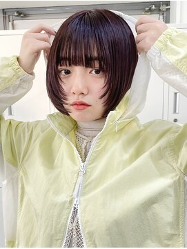 メゾンアクア 表参道(Maison ACQUA) ◎ミニボブ縮毛矯正髪質改善ストレート顔まわりレイヤーカット