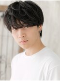 20代30代大人かっこいい束感ダークアッシュメンズパーマc新所沢