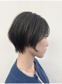 大人可愛いひし形ハンサムショートボブ前下がり