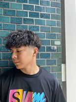 レンゲン(LENGEN)&nbsp;束感刈り上げビジネス七三ツーブロックアップバングgwdajm