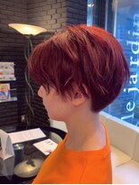 ヘアーアンドカラー ルジャルダン 葛西店(le jardin) 鮮やかなピンクレッドのハンサムショート