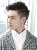 アッシュブラックウルフマッシュパーマハイライト波巻きショート