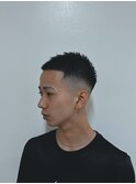 メンズカットアップバングスパイキーショートスキンフェード