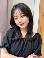 アフロート エル 大阪(AFLOAT L)&nbsp;20代小顔に見える！くびれレイヤー × オリーブグレージュ