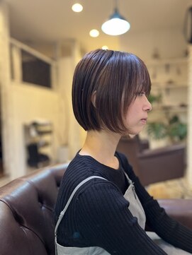 クッキー ヘアーアンドメイク(COOKIE Hair&Make) 【COOKIE】柔艶シルエットのショートボブ