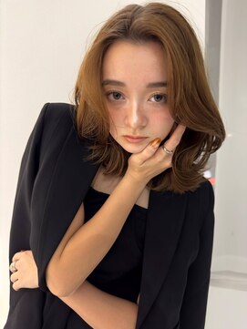 かきあげ前髪クビレイヤー