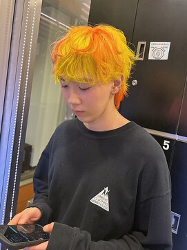 インク サカエ(inq sakae) ケアブリーチ/トリプルカラー/デザインカラー/イエロー