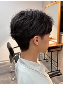 千葉駅MEN’S/波巻きツイストスパイラル/刈り上げセンターパート