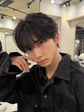 サイン メンズ 表参道(SIGN men's) センターパートフェザーカットシースルーマッシュダウンパーマ