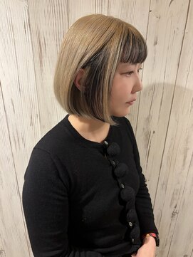 ヘブンリー(heavenly) インナーカラー京都駅ブリーチデザイン顔周りインナーブリーチ