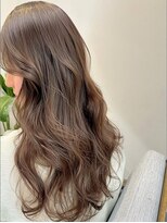 アース 天満橋店(HAIR & MAKE EARTH)&nbsp;春カラー◆ロングブラウン/艶感チョコレート/小顔レイヤー