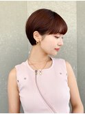 ハンサムショート/丸みショートボブ/20代30代40代50代/顔周り