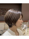 大人ショート/ショートヘア/ショートカット/白髪ぼかし