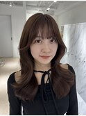 Hブリーチなしカラーブラウンシールエク韓国レイヤーカット