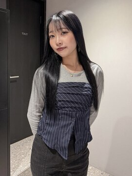 モク 神楽坂(mok) 韓国暗髪★光に透けるとほんのりブルーのブルーブラック