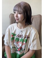 桃の木 ヘアー(桃の木 hair) エンドカラー×ホワイトラベンダーベージュ