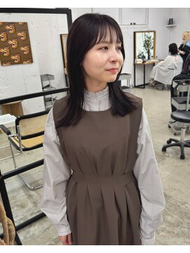 ソーソー(SoSo) 大人ガーリーパツっとロング×ラベンダーブラウン2.13
