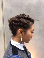 リゼル ユア 渋谷(RISEL YUA)&nbsp;編み込みクリスマスパーティーアレンジ☆キシノ