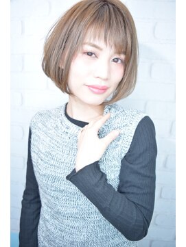 ラウンジ モリオ イケブクロ(Lounge MORIO Ikebukuro) 【morio池袋】大人かわいい斜めバング小顔ナチュラルボブ
