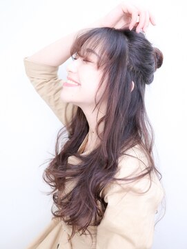 ニューヨークニューヨーク 海老江店(NYNY) 大人可愛い暗髪ハーフアップ