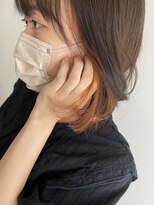 パトゥ 烏丸(patou)&nbsp;オレンジ　イヤリングカラー　ブリーチ一回【岡田優里】