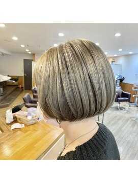松本平太郎美容室 立川店 立川　ボブ風ショート　ミルクティーアッシュ30代40代50代60代◎