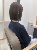 ストレート　ボブ　ベージュ