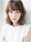 大人可愛い小顔美髪ツヤ髪レイヤーボブショコラアッシュA3