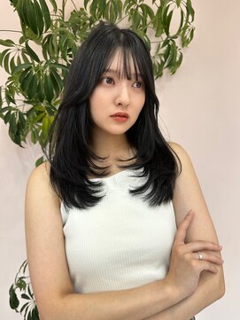 ボタン シブヤ(VOTAN SHIBUYA) 韓国ヘア/顔まわりカット/前髪あり/顔まわりレイヤー