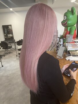 ナンバー(number+) 20代30代大人可愛いシアーピンク透明感艶ストレート