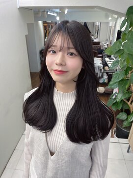 インビテーション(invitation) 顔周りカット 似合わせ おくれげ 小顔カット  シースルーバング