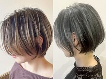 【白髪は隠さずおしゃれに活かす】バラバラ白髪もツヤツヤ透明感！.白髪ぼかしカラーでワントーン明るく♪