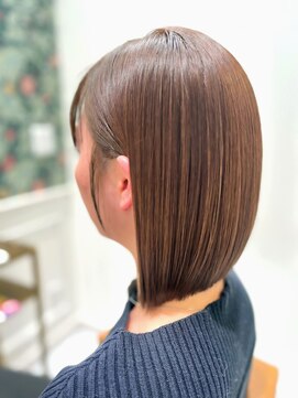 リケア 岸和田店(RECARE) うすめワイドバングで、おとなボブでも可愛すぎないバランス◎