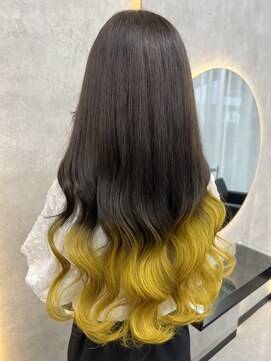 ルノン フィージュ(LUNON fieju) グラデーションカラー／イエロー×ブラウン/デザインカラー