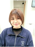 襟足短め/前髪短め/丸みがある/耳に掛ける韓国系スタイル♪