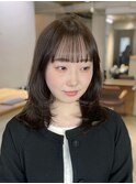 オリーブベージュ×ミディアムレイヤー/ローレイヤー/