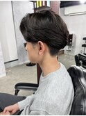 ニュアンスパーマ×ブルーブラック