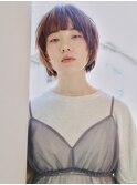 厚めバング/ウルフ/マッシュショート/アッシュブラウン/鎌倉