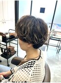マッシュショート×ハイライトカラー