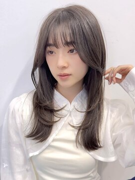 オリンテ バイ レシッド 表参道(orente by rcid) 韓国レイヤーロング美髪グレージュアッシュインナーグレージュ