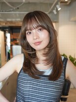 ラヴィズム 松崎店(LUVISM)&nbsp;韓国/顔周りレイヤー/おくれ毛/ベージュ/ダブルカラー/東区/松崎