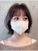 大人ボブ銀座レイヤーカット有楽町ミディアムボブベージュ