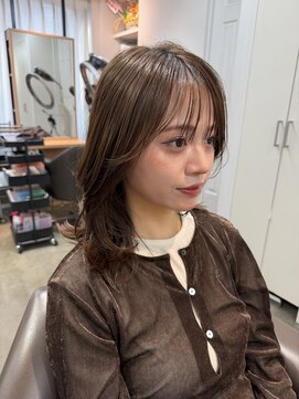 イヴォーク トーキョー(EVOKE TOKYO) レイヤー/ミディアム・ロング/20代/顔周り/ブラウンベージュ