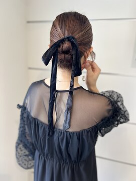 シー(she.) カチモリヘア　カチモリ　ベロアリボン　お呼ばれヘア