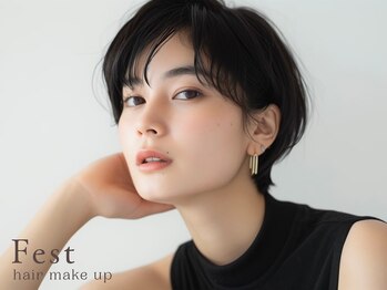 フェスト ヘア メイクアップ(Fest hair makeup)の写真/《ダメージレス×低刺激》リピーター続出◎ヘアケア重視の厳選した薬剤で毛先まで美しく。エイジングケア◎