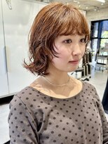 フィルムス 表参道(FILMS)&nbsp;ラテグレージュ顔周りレイヤーボブ韓国巻き結べるレイヤーカット
