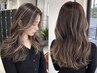 【人気No.1白髪ボカシにも◎】外国人風ハイライト+カット+トリートメント