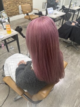 プライズ アイリス 池袋東口店(prize Iris) ブリーチ2回からできる透明感青みピンク/池袋/池袋東口/ブリーチ