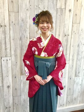 ヘアースペース ムーン(Hair Space MOON) 卒業式シーズンのヘアーセットと袴の着付け早朝から取り掛かりOK