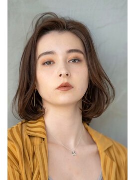 オースティン 門前仲町(AUSTIN) 大人かわいい前髪セシルカットココアブラウンフリンジウェーブ